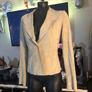 Elie Tahari - LAMB SUEDE Blazer Jacket Petite